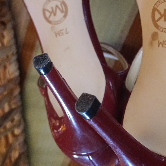 MICHAEL Michael KORS Patent Maroon leather strappy 👠 heels 😍 - Picture 8 of 10
